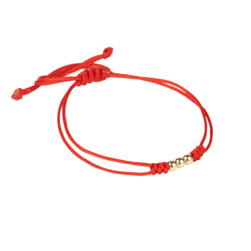 Bratara Kadras snur cu bilute din aur 14k