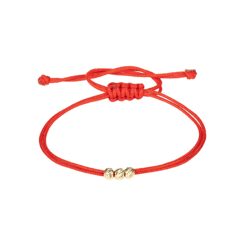 Bratara Kadras snur cu bilute din aur 14k