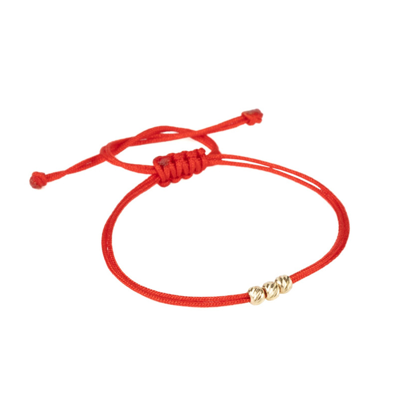 Bratara Kadras snur cu bilute din aur 14k