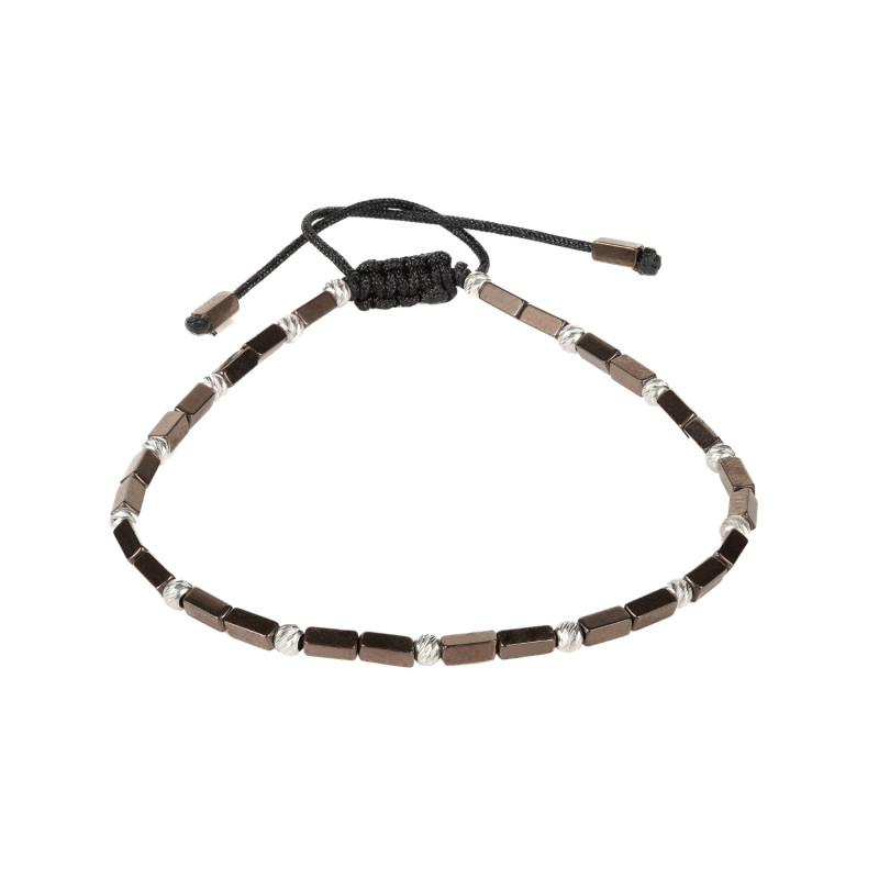 Bratara Kadras cu bile din argint 925 si pietre hematit