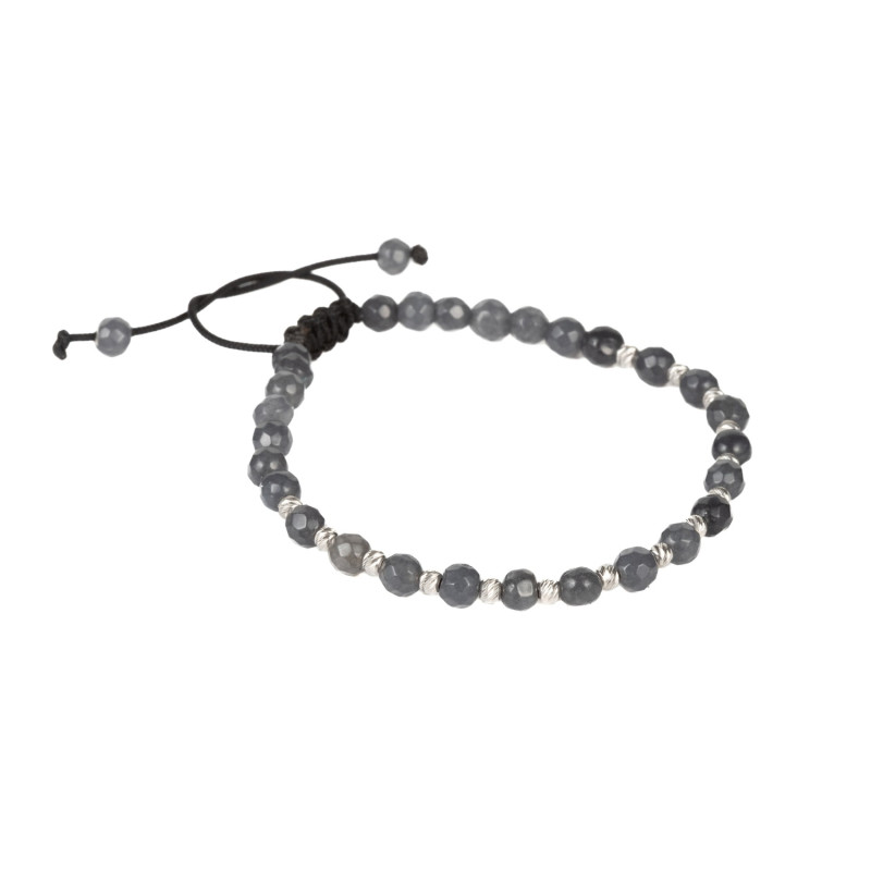 Bratara Kadras cu pietre jad si bile din argint 925