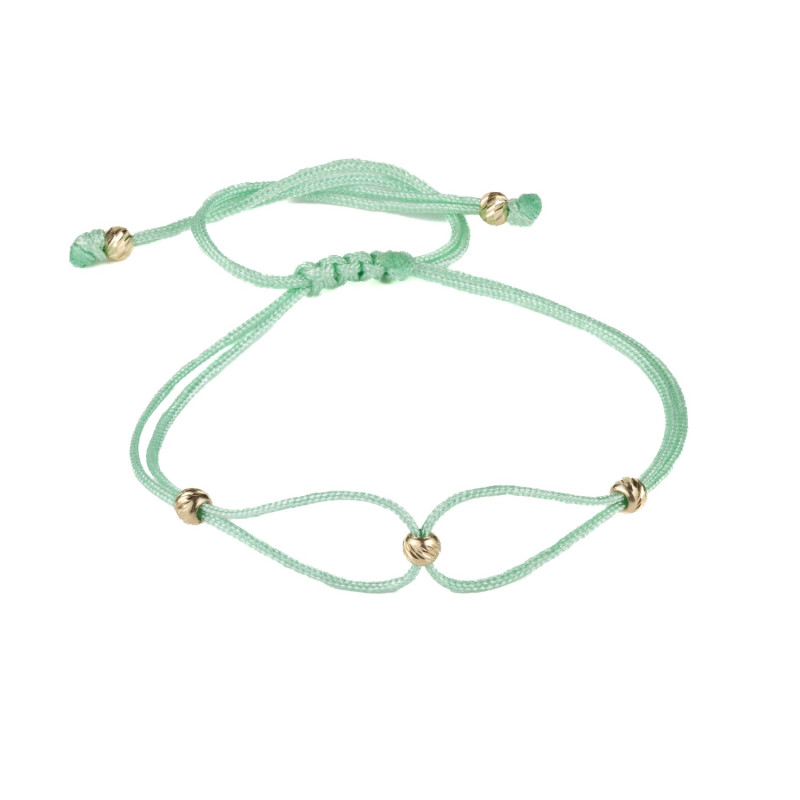 Bratara Kadras snur cu bilute din aur