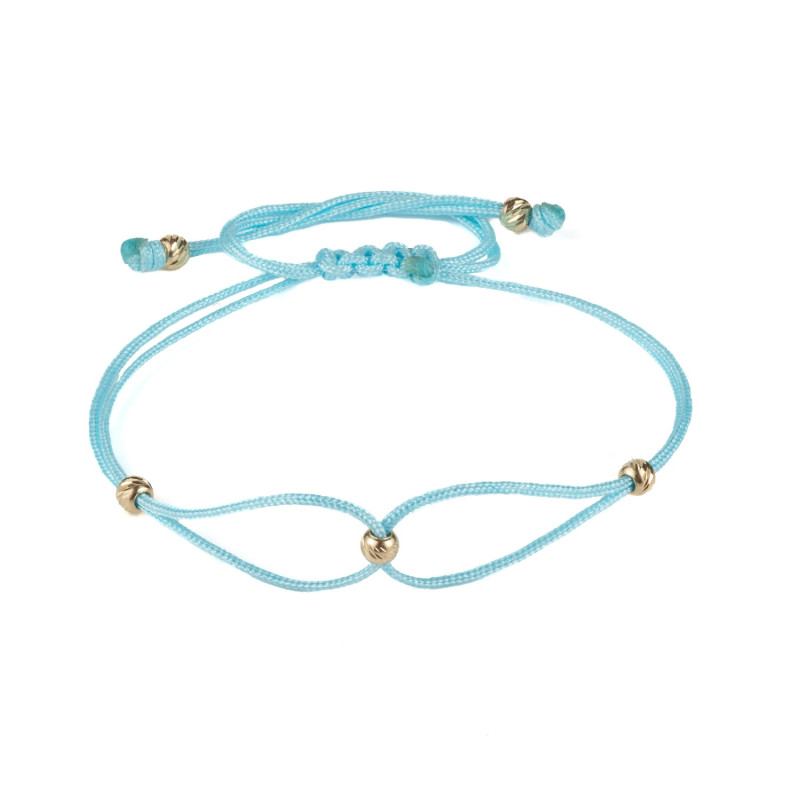 Bratara Kadras snur cu bilute din aur