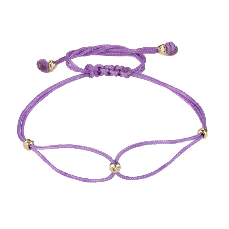 Bratara Kadras snur cu bilute din aur