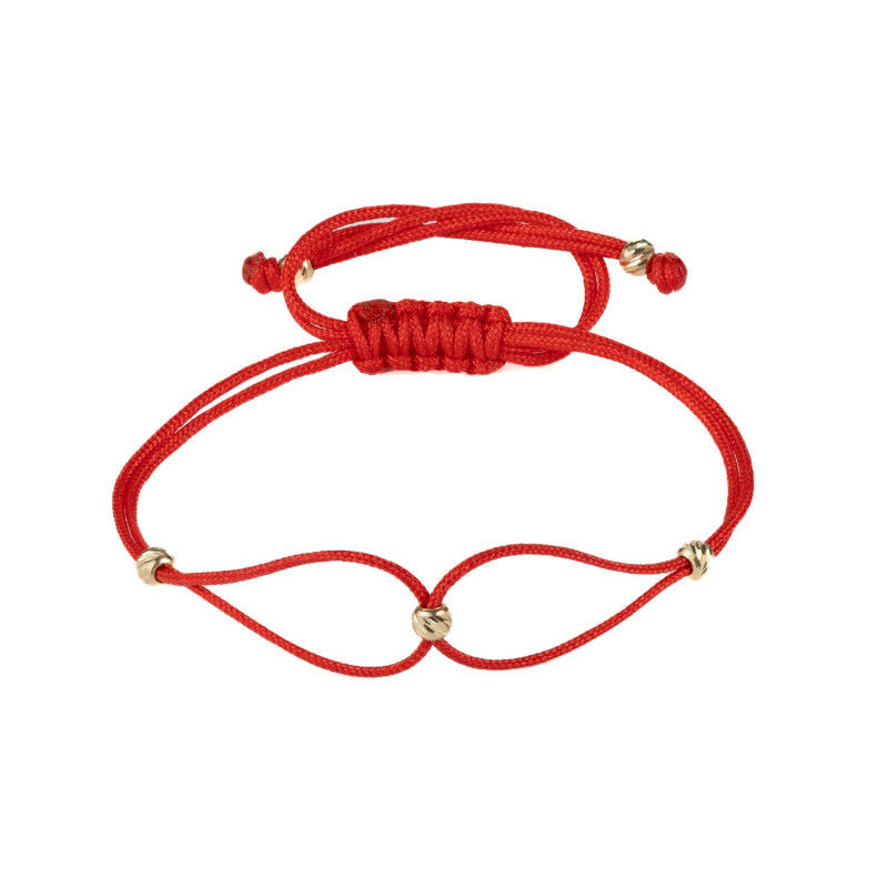 Bratara Kadras snur cu bilute din aur