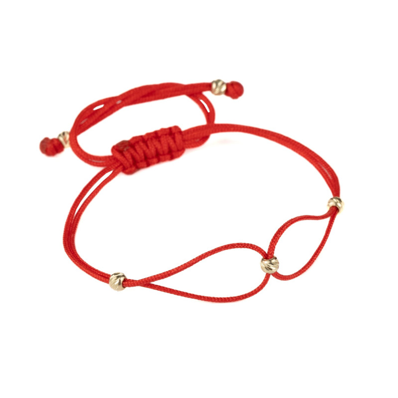 Bratara Kadras snur cu bilute din aur