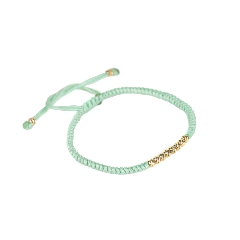 Bratara Snur Kadras cu bile de aur de 14k