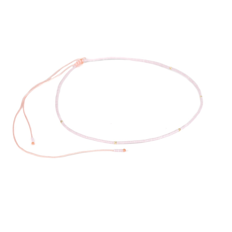 Colier Kadras cu bilute din aur de 14 k si pietre  miyuki