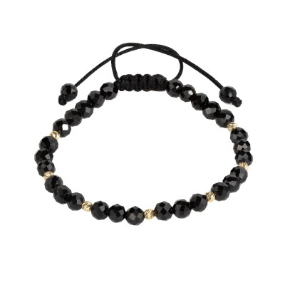 Bratara Kadras cu pietre spinel si bile din aur 14k