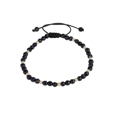 Bratara Kadras cu pietre onix si bile din argint 925