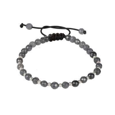 Bratara Kadras cu pietre jad si bile din argint 925