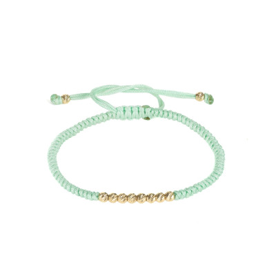 Bratara Snur Kadras cu bile de aur de 14k