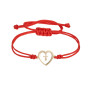 Bratara Kadras pe snur cu pandantiv inima cu cruciulita