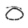 Bratara Kadras snur cu pietre onix si bile din argint 925