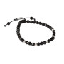 Bratara Kadras snur cu pietre onix si bile din argint 925